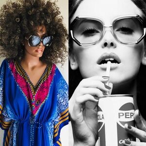 Chic MCM Style Designer Inspired Oversized Floating Lens Sunglasses